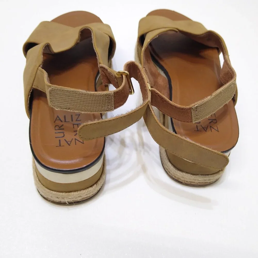 Naturalizer Baya Platform Sandal Slingback Criss-Cross Straps Adjustable WMNS 6M